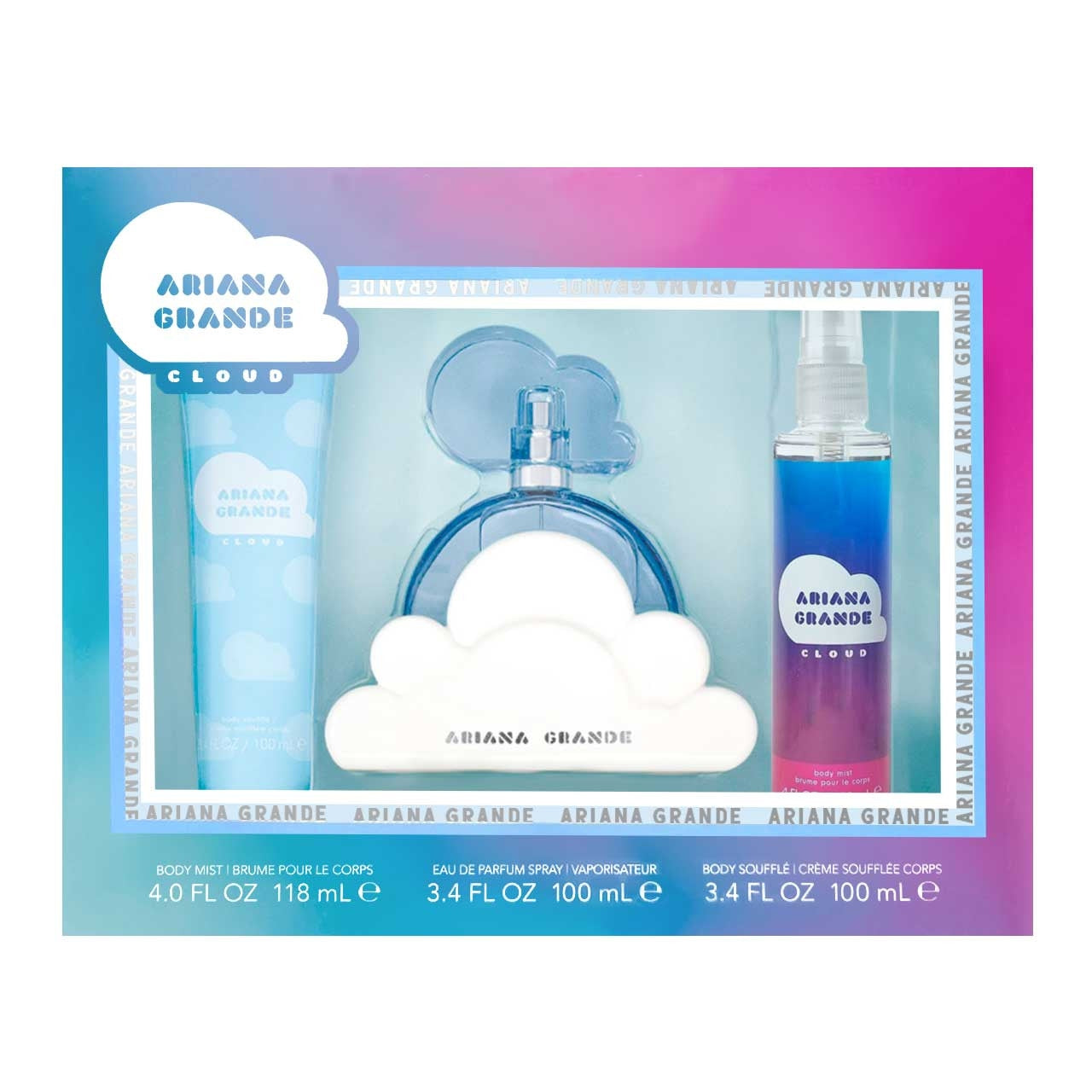 Cloud SET 3 Piezas Dama Eau de Parfum 100ml + Crema Corporal 100ml + Body Mist 118ml