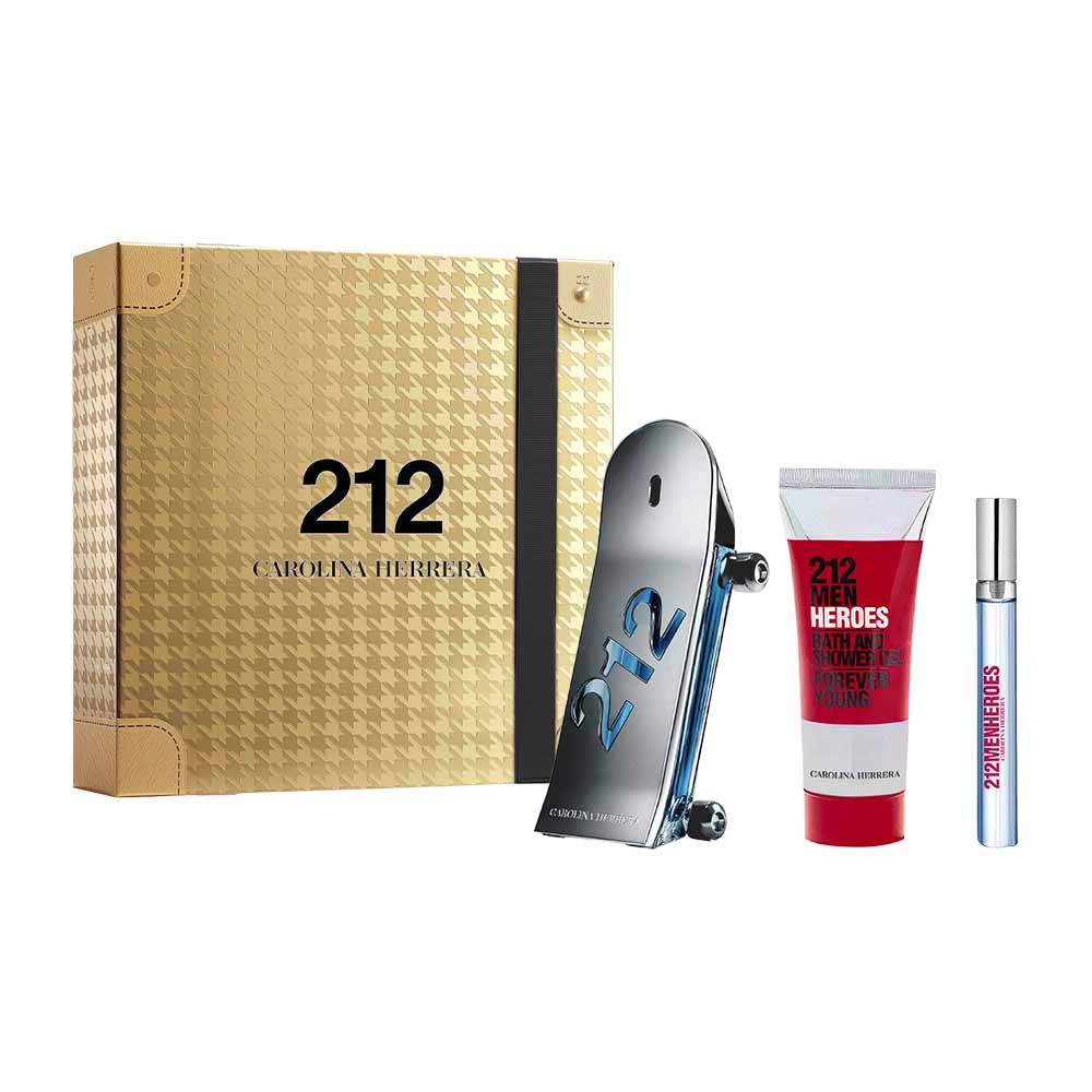 212 Heroes Estuche 3 Piezas Caballero Eau de Toilette 90ml + Gel de Baño 100ml + Miniatura 10ml