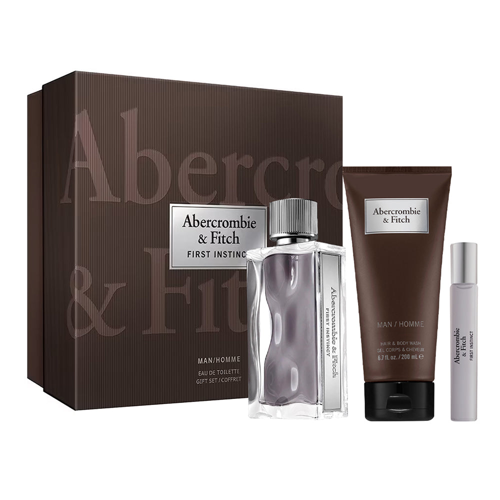 A&F First Instinct Estuche 3 Piezas Caballero Eau de Toilette 100ml + Gel de Baño 200ml + Miniatura 15ml