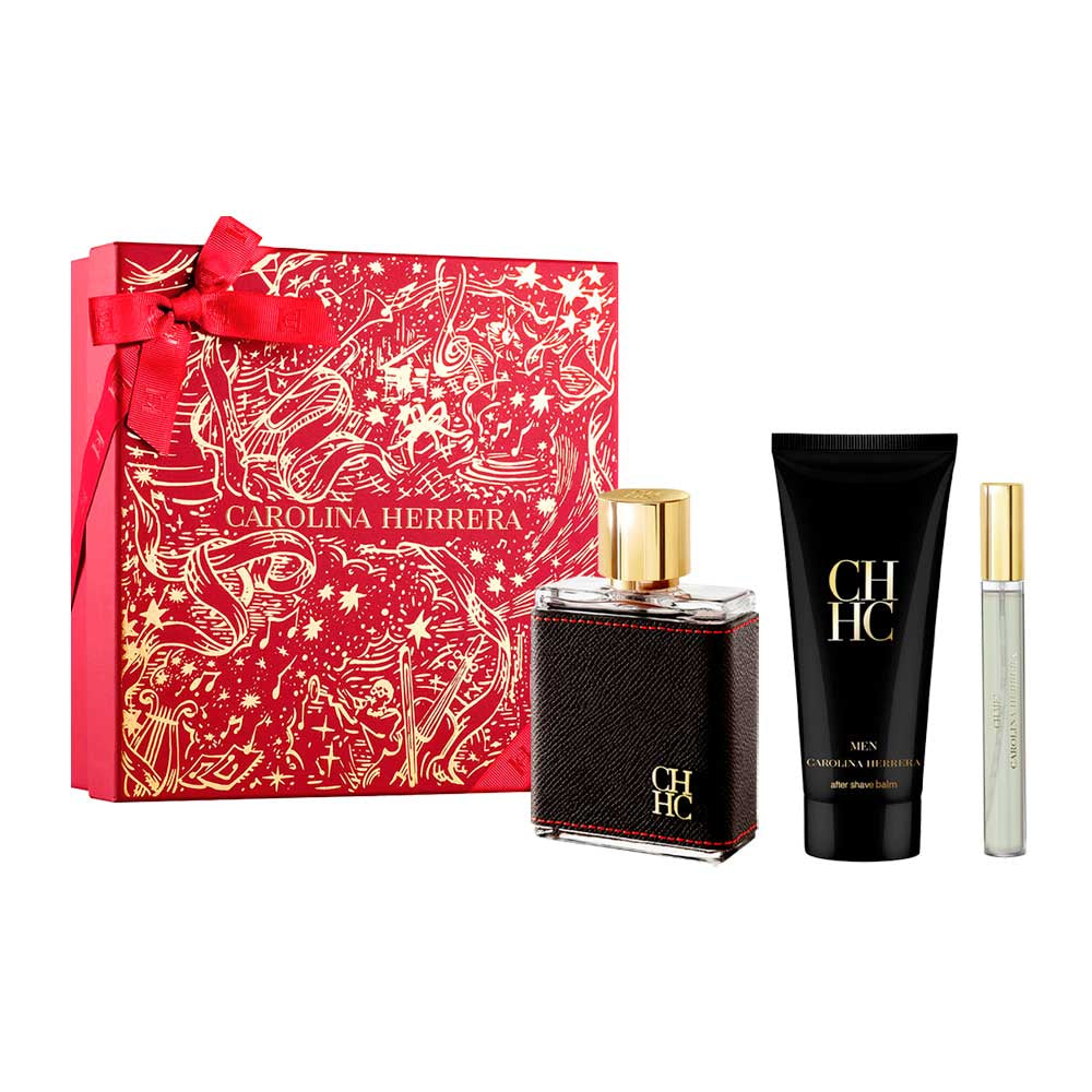 CH Estuche 3 Piezas Caballero Eau de Toilette 100ml + Crema de Afeitar 100ml + Miniatura 10ml de Carolina Herrera