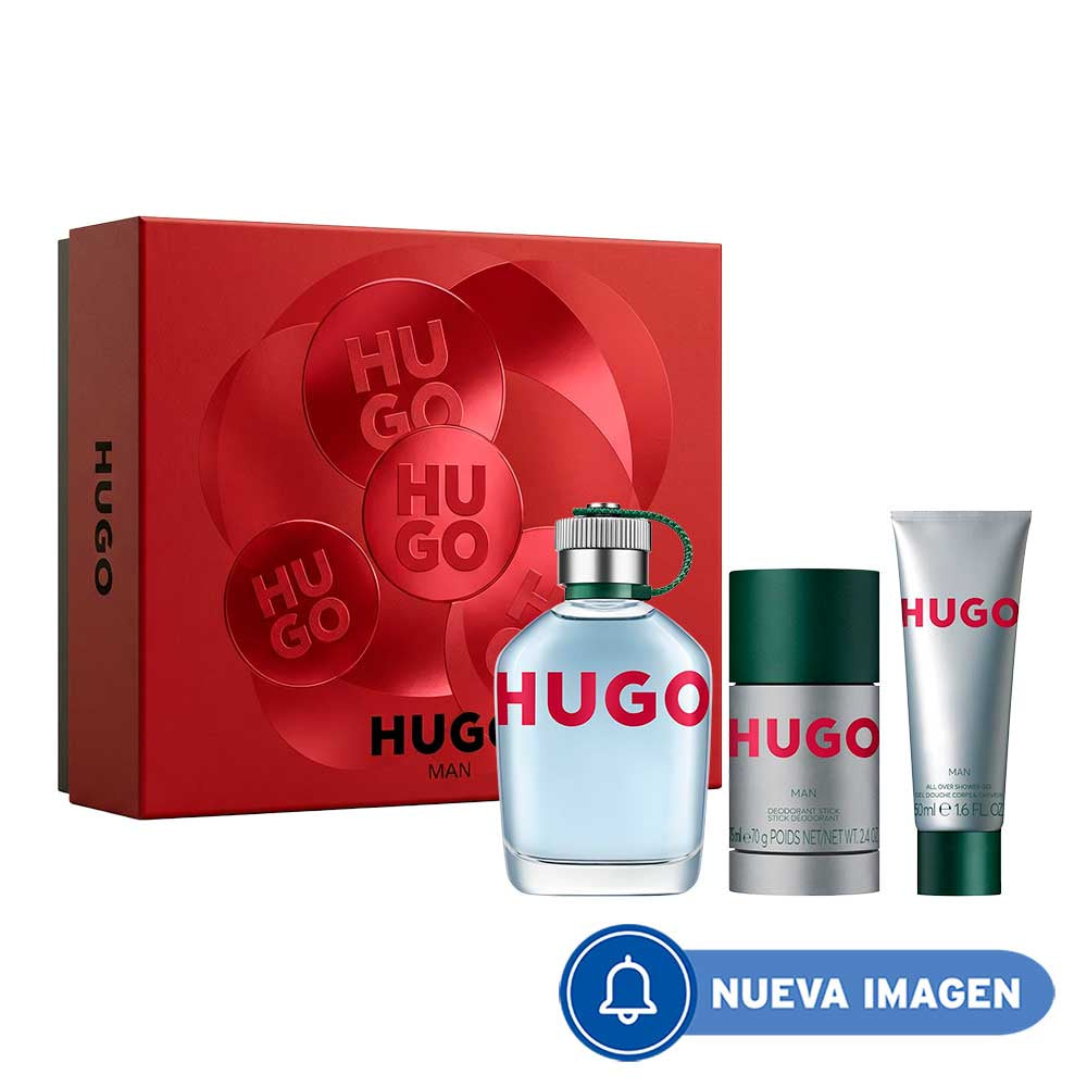 Hugo Estuche 3 Piezas Caballero Eau de Toilette 125ml + Desodorante 75ml + Gel de Baño 50ml