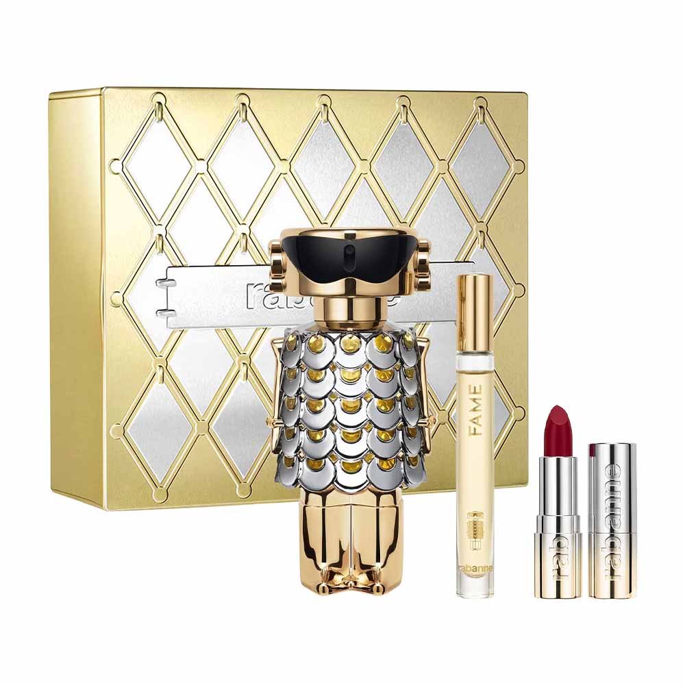 Fame Metal Estuche 3 Piezas Dama Eau de Parfum 80ml + Miniatura 10ml + Labial