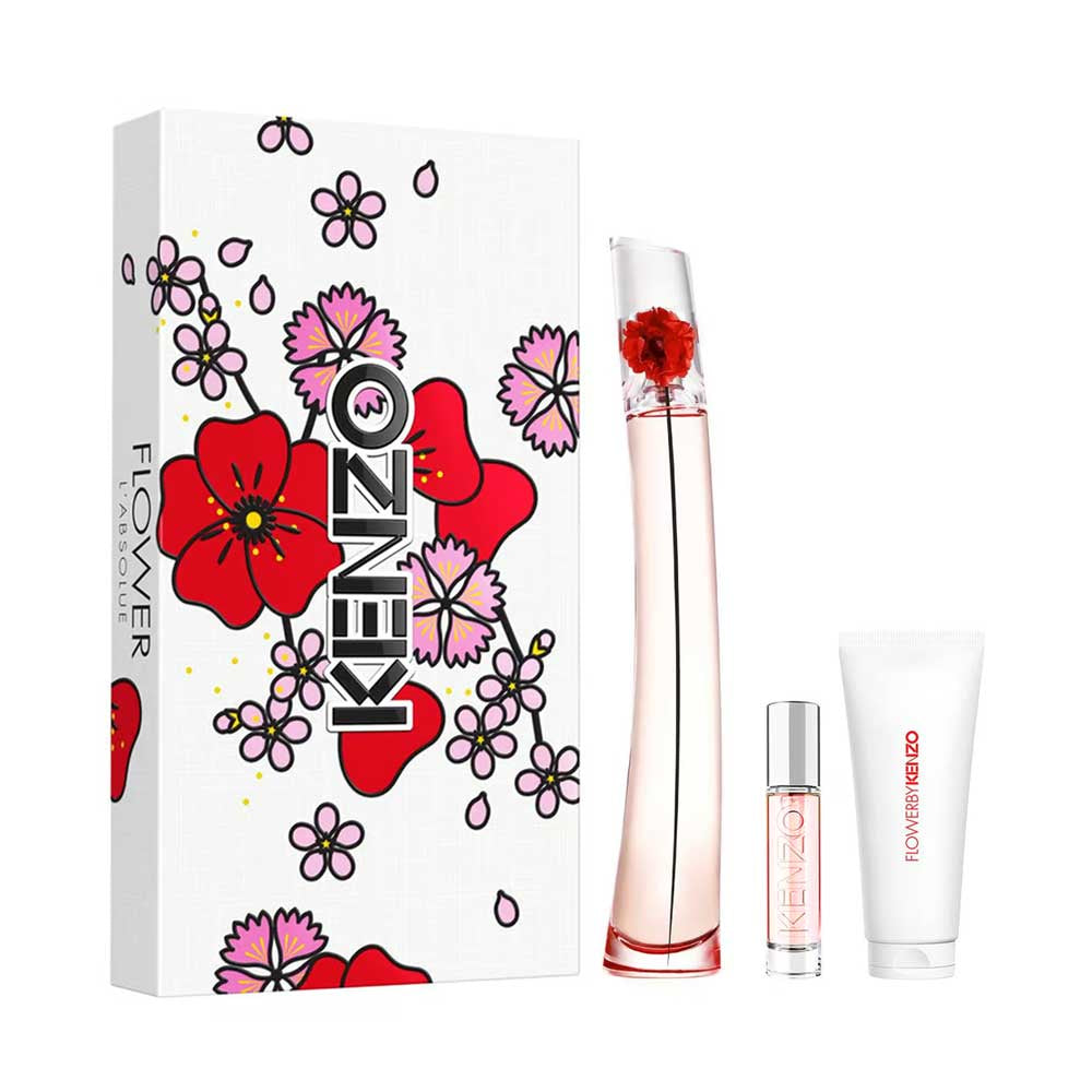 Flower By Kenzo L' Absolue Estuche 3 Piezas Dama Eau de Parfum 100ml + Locion Corporal 75ml + Miniatura 10ml