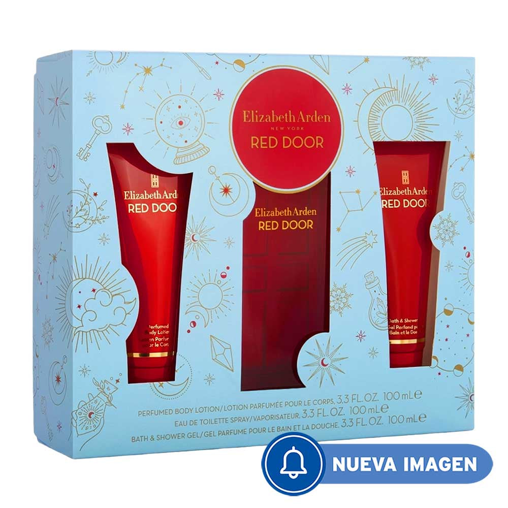 Red Door Estuche 3 Piezas Dama Eau de Toilette 100ml + Locion Corporal 100ml + Gel de Baño 100ml