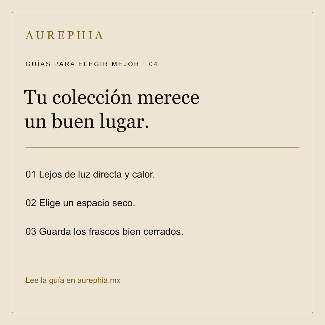 Cómo guardar tus perfumes y cuidar tu colección