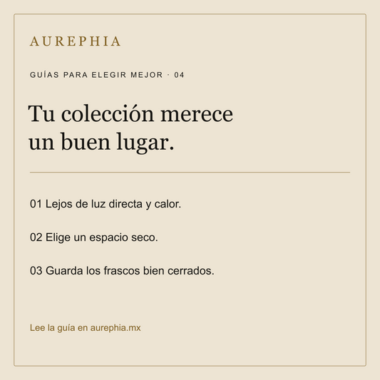 Cómo guardar tus perfumes y cuidar tu colección