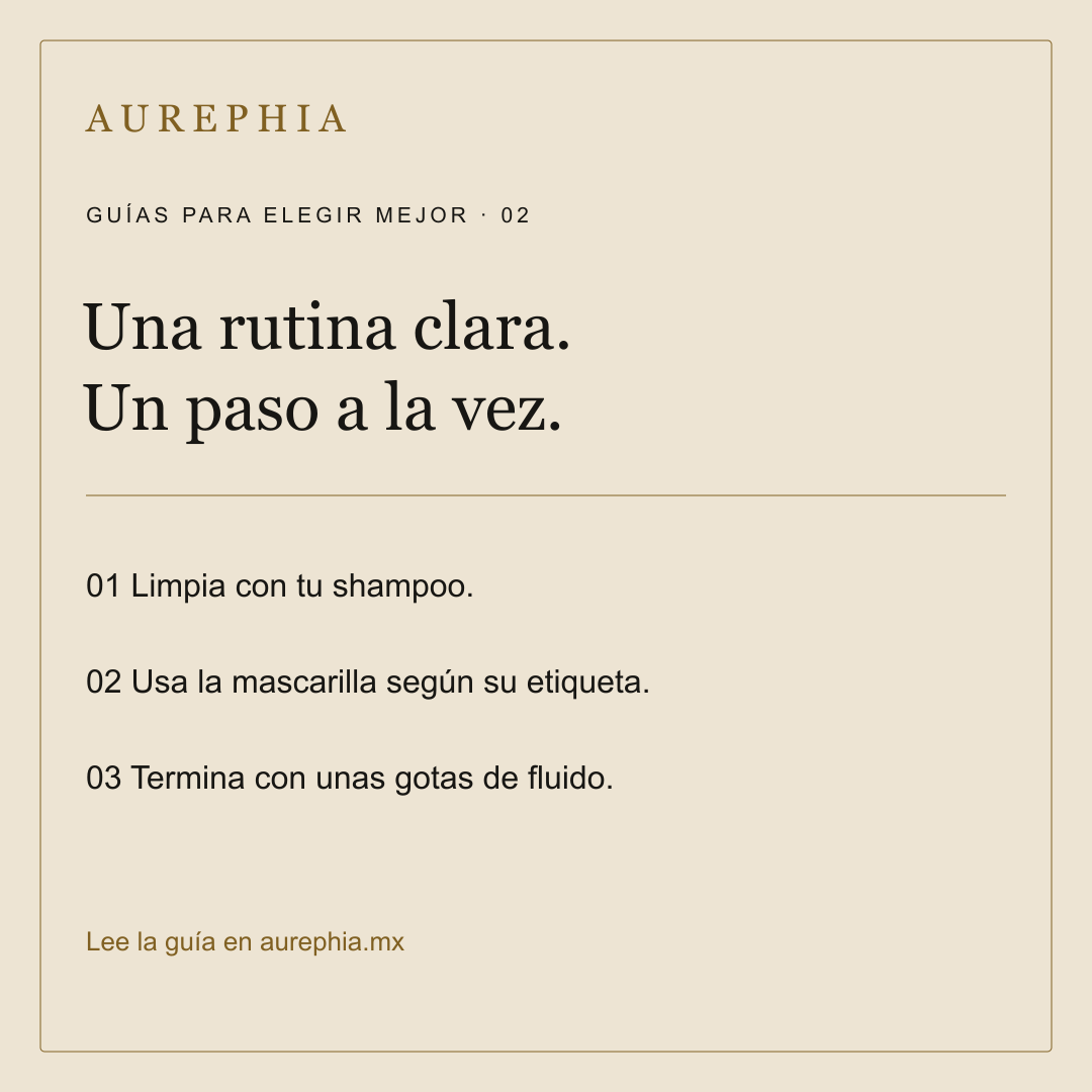 Shampoo, mascarilla y fluido: cómo ordenar tu rutina Avyna