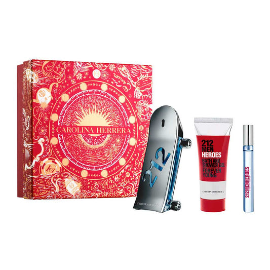 212 Men Heroes Estuche 3 Piezas Caballero Eau de Toilette 90ml + Gel p/ Baño 100ml + Miniatura 10ml