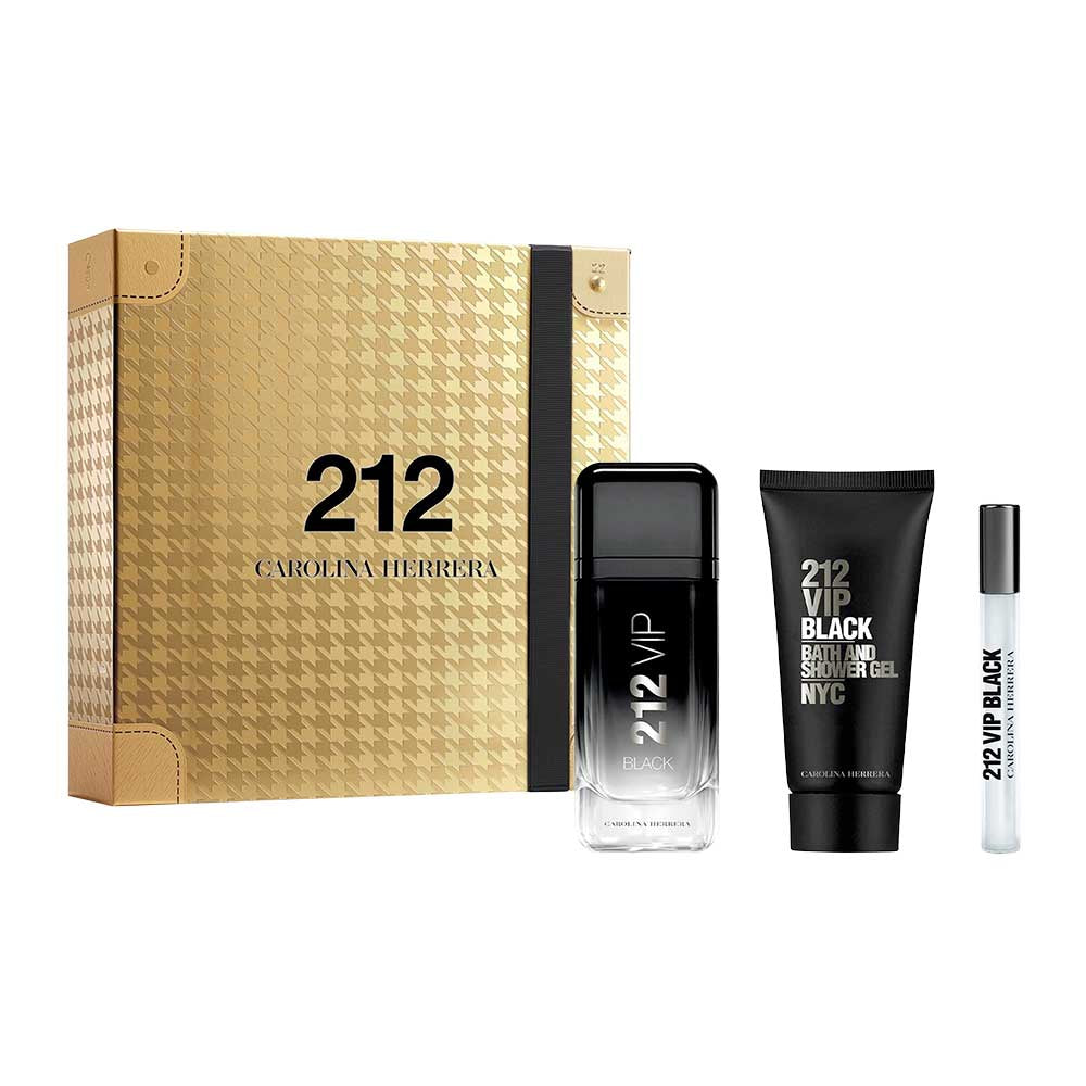 212 Vip Black Estuche 3 Piezas Caballero Eau de Parfum 100ml + Gel de baño 100ml + Miniatura 10ml