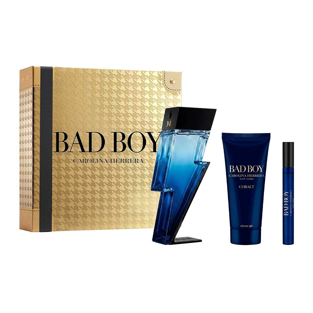 Bad Boy Cobalt Estuche 3 Piezas Eau de Parfum 100ml + Gel de Baño 100ml + Miniatura 10ml de Carolina Herrera