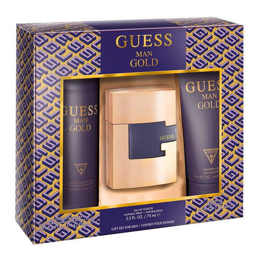 Gold Estuche 3 Piezas Caballero Eau de Toilette 75ml + Gel de Baño 200ml + Desodorante