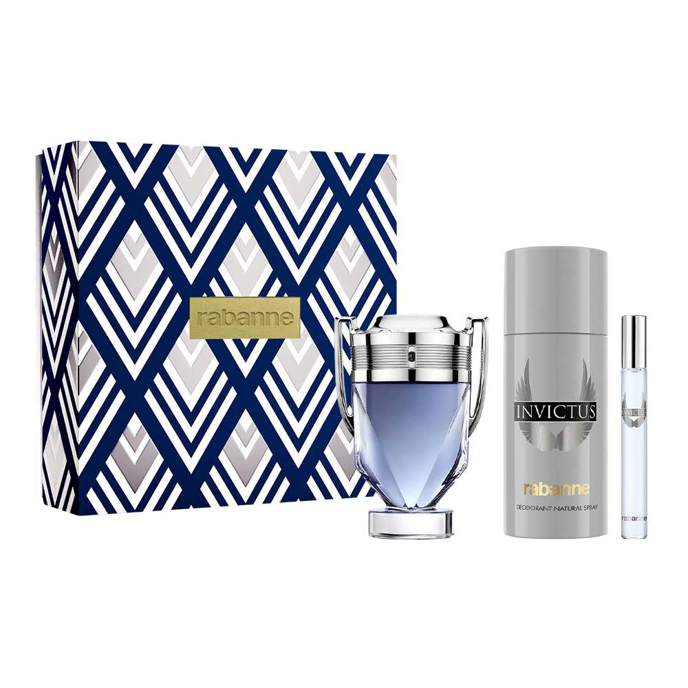Invictus Estuche 3 Piezas Caballero Eau de Toilette 100ml + Desodorante 150ml + Miniatura 10ml