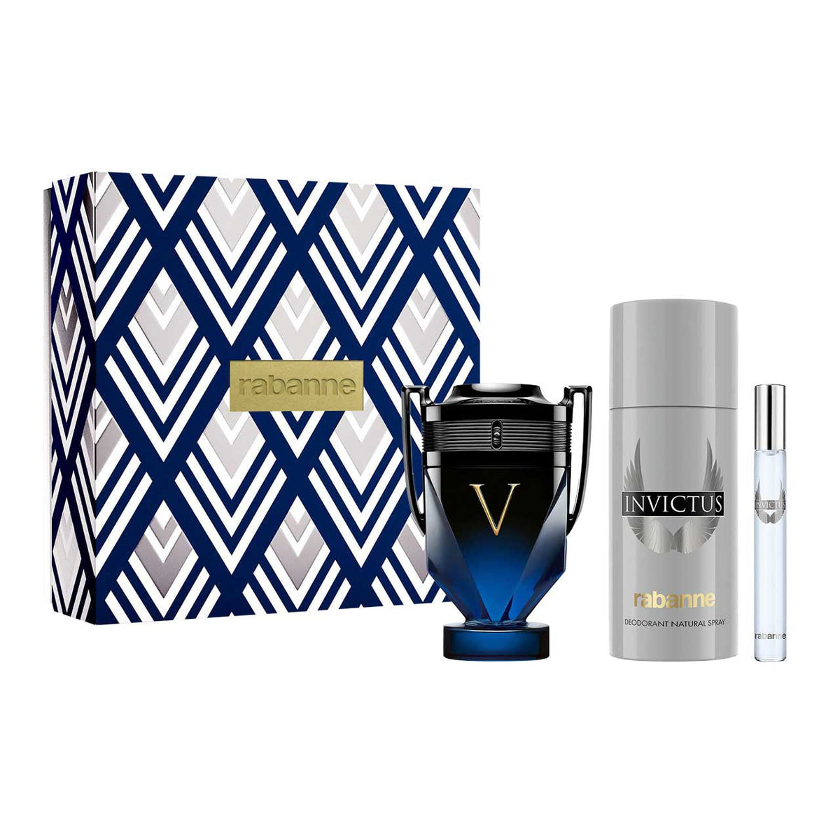 Invictus Victory Elixir Estuche 3 Piezas Caballero Parfum Intense 100ml + Desodorante 150ml + Miniatura 10ml