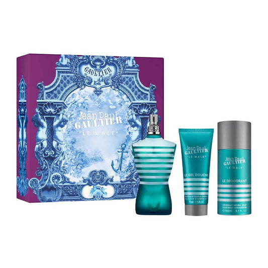 Le Male Estuche 3 Piezas Caballero Eau de Toilette 125ml + Desodorante 150ml + Gel de Baño 75ml