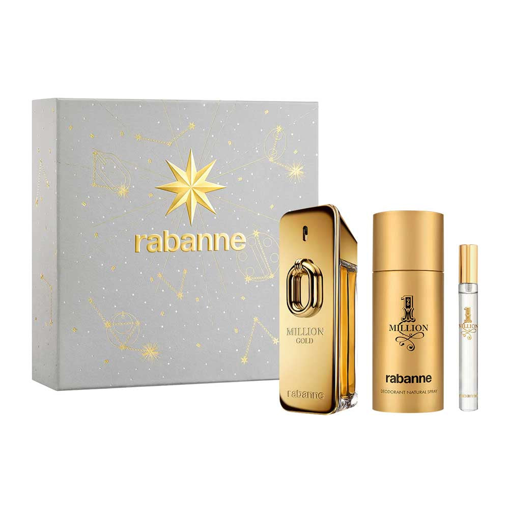 Million Gold Intense Estuche 3 Piezas Caballero Parfum 100ml + Desodorante 150ml + Miniatura 10ml
