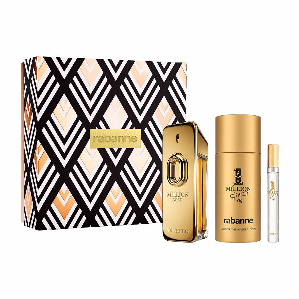 Million Gold Intense Estuche 3 Piezas Caballero Eau de Parfum 100ml + Desodorante 150ml + Miniatura 10ml