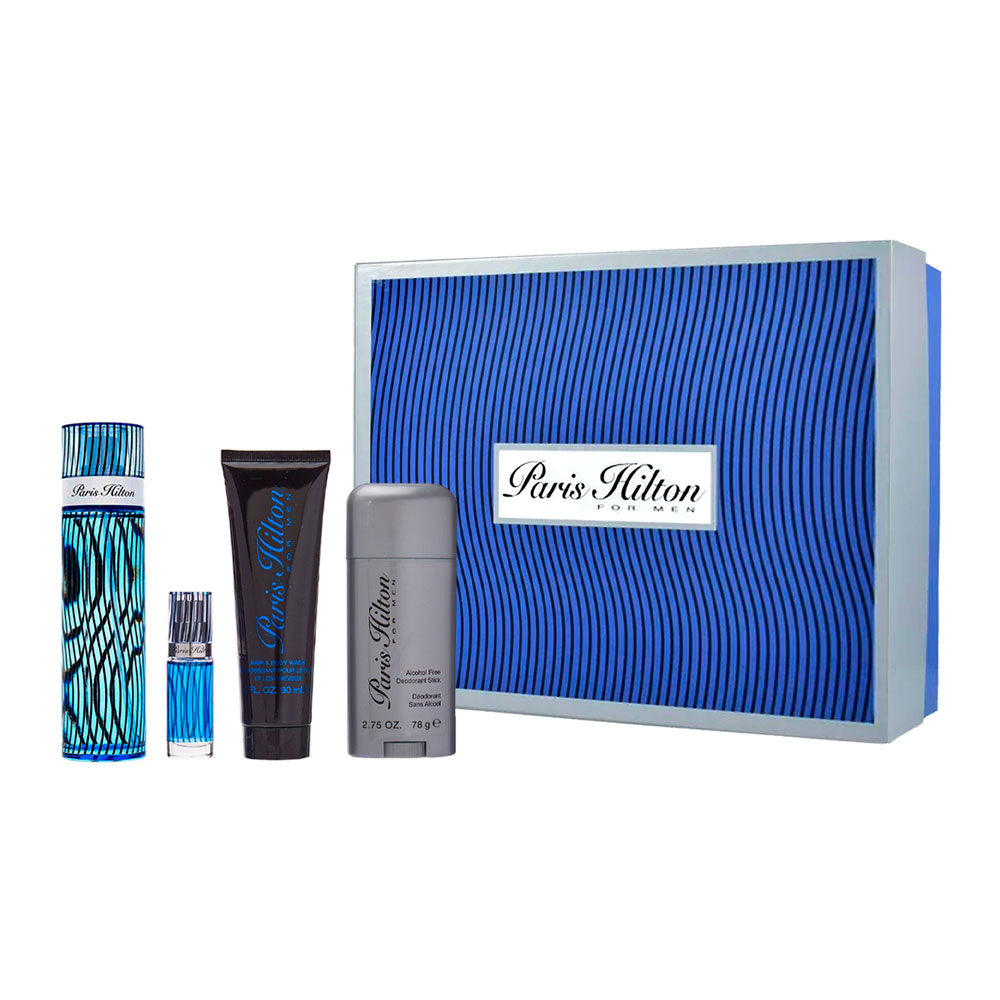 Estuche 4 Piezas Caballero Eau de Toilette 100ml + Gel de Baño 90ml + Desodorante + Miniatura 10ml
