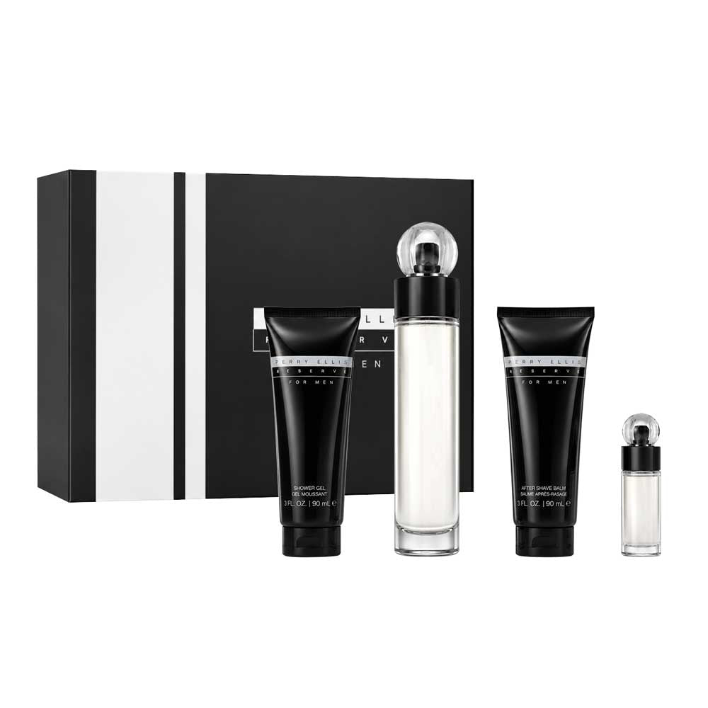 Reserve Men Estuche 4 Piezas Caballero Eau de Toilette 100ml + Gel de baño 90ml + Crema de Afeitar 90ml + Miniatura 7.5ml
