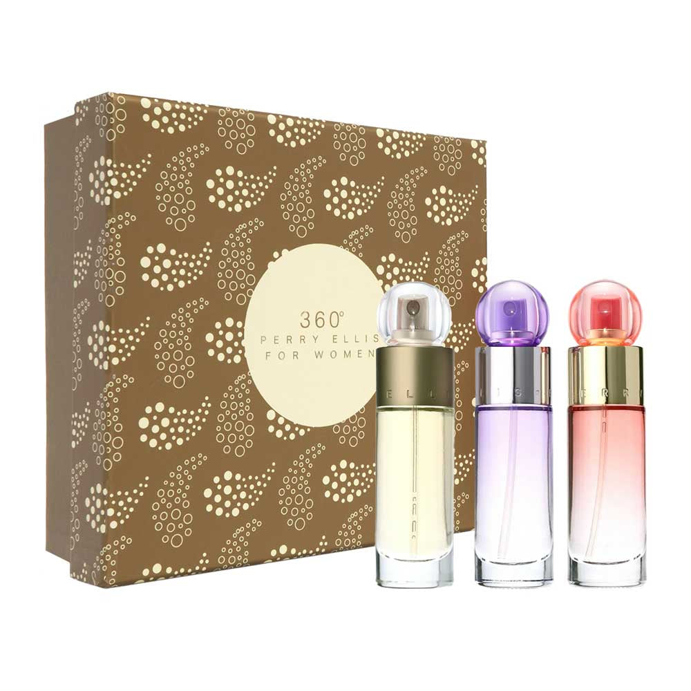 360/360 Coral/360 Purple Trio Estuche 3 Piezas Dama 360 Women 30ml Eau de Toilette + 360 Purple Eau de Parfum 30ml + 360 Coral 30ml Eau de Parfum