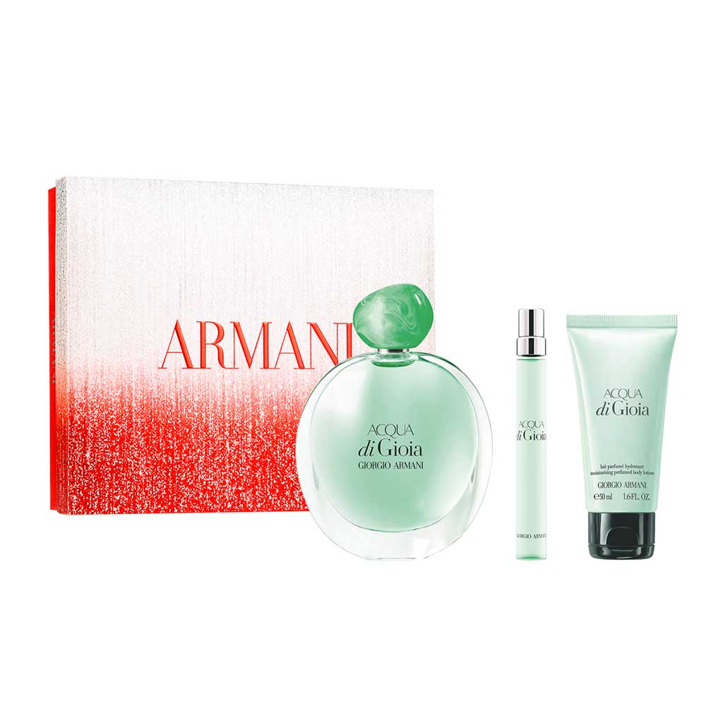 Acqua di Gioia Estuche 3 Piezas Dama Eau de Parfum 100ml + Crema corporal 50ml + Miniatura 10ml