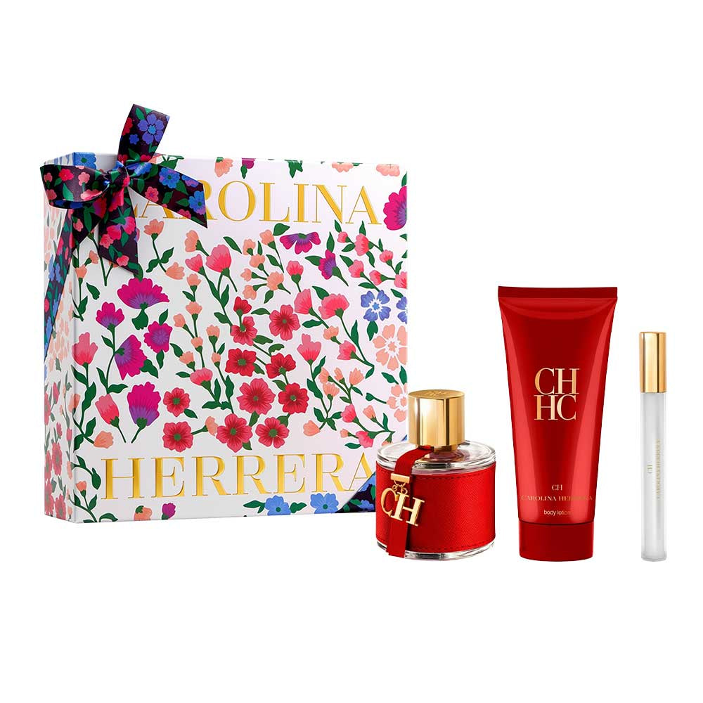 CH Estuche 3 Piezas Dama Eau de Toilette 100ml + Loción Corporal 100ml + Miniatura 10ml de Carolina Herrera