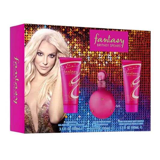 Fantasy by Britney Spears Estuche 3 Piezas Dama Eau de Parfum 100ml + Locion Corporal 100ml + Gel de Baño 100ml
