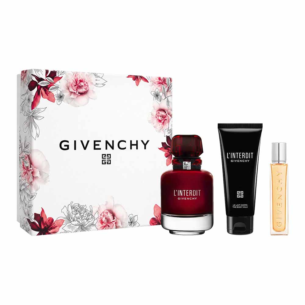 L'Interdit Rouge Estuche 3 Piezas Dama Eau de Parfum 80ml + Locion Hidratante 75ml + Miniatura 12.5ml