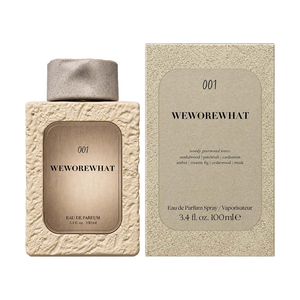 WeWoreWhat 001 Eau de Parfum 100 ml, frasco y caja