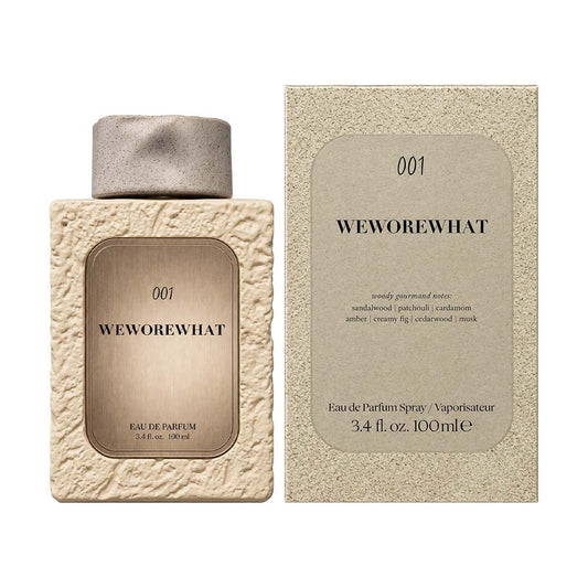 WeWoreWhat 001 Eau de Parfum 100 ml, frasco y caja
